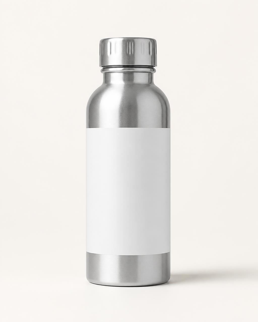 Custom branded brushed aluminum water bottle
